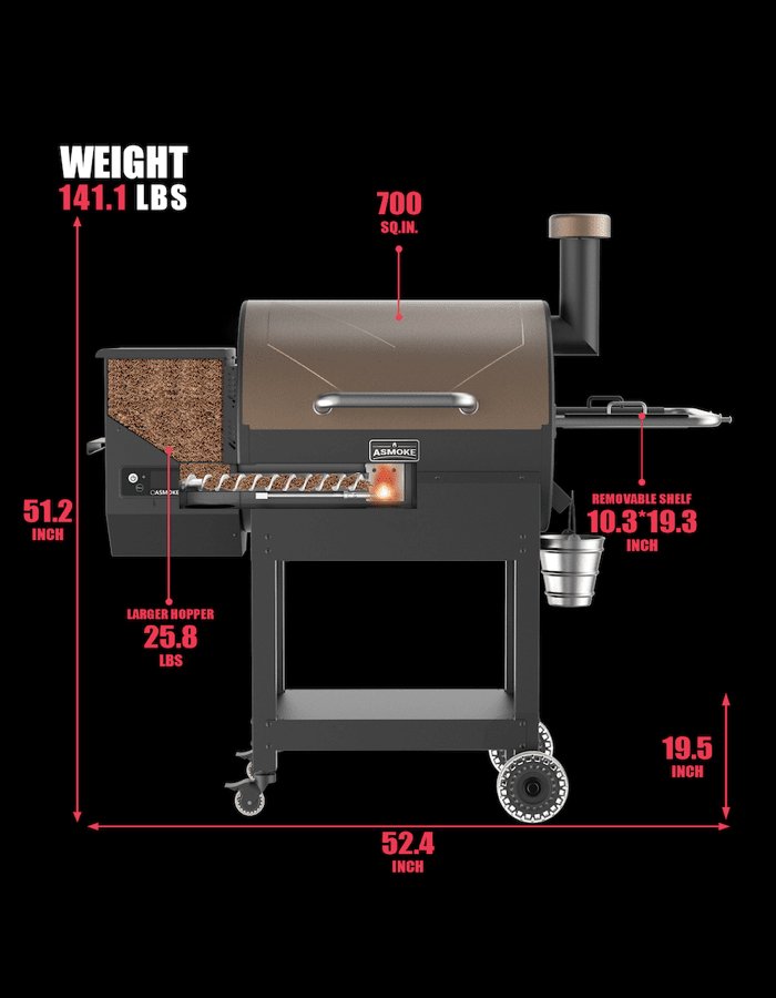 ASMOKE AS660 Wood Pellet BBQ Grill &amp; Smoker - Smokin Good Wood