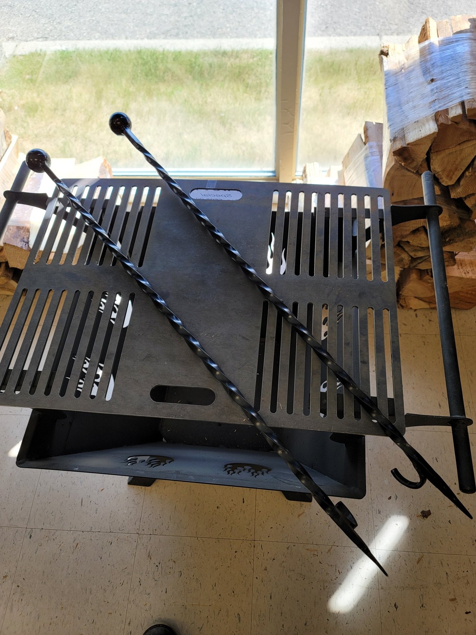 Custom built fire poker - Smokin Good Wood