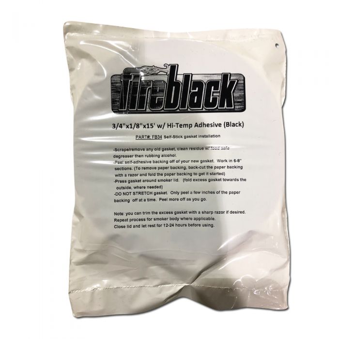 FireBlack BBQ smoker gasket (self stick) - Smokin Good Wood
