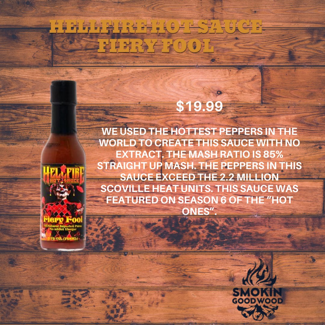 Hellfire Fire hot Sauce - Smokin Good Wood