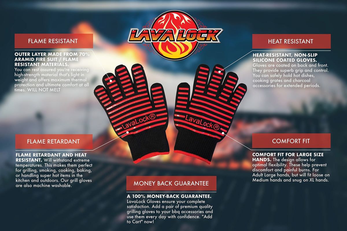 LavaLock Grilling Gloves - Smokin Good Wood