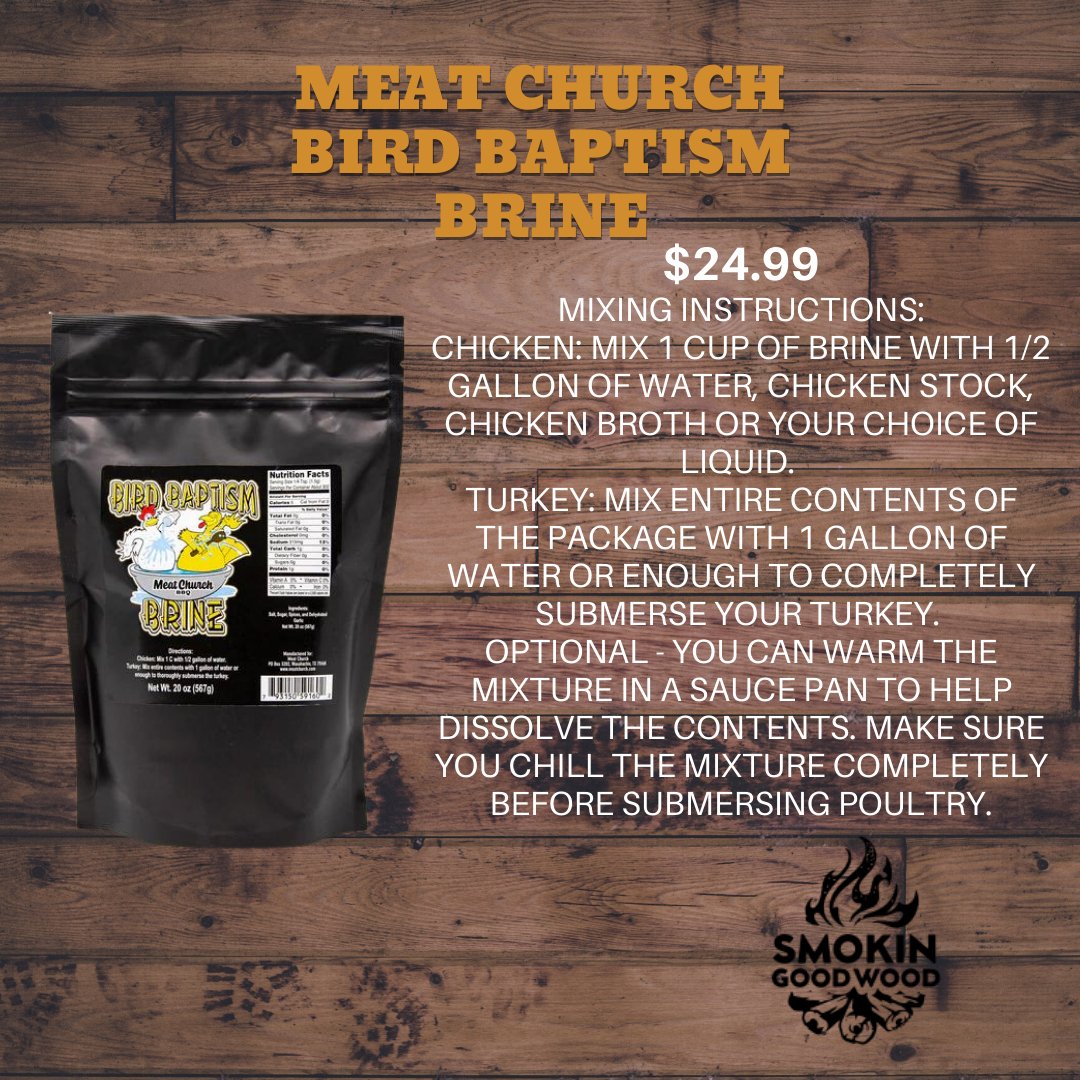 Meat Church Bird Baptism Brine is your secret weapon to the juiciest  holiday turkey this year. Click the link in our bio to shop this at…